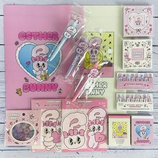 日本sunstar esther bunny艾丝乐小兔系列限定文件夹圆珠笔便签本
