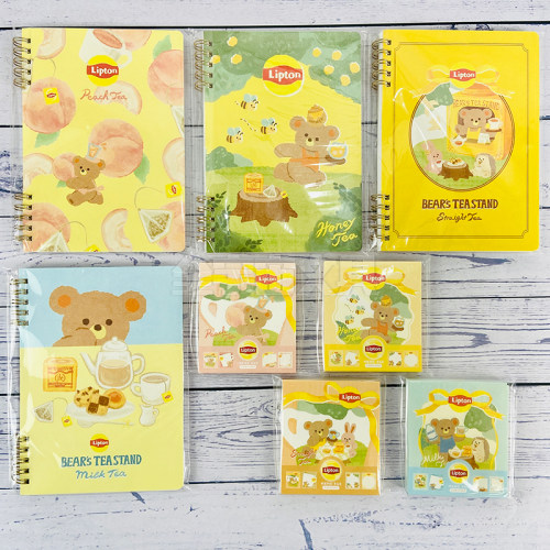 【30%off】日本古川纸工lipton立顿联名限定盒装贴纸便签本线圈本