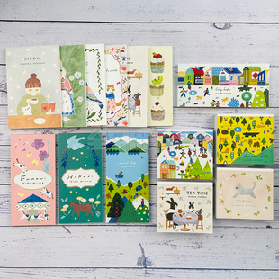 日本表现社新品布川爱子福冈麻利子浅野手帐明信片 一笔笺便签