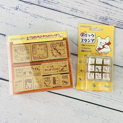 日本beverly花丸鬼限定 手帐素材 木制印章