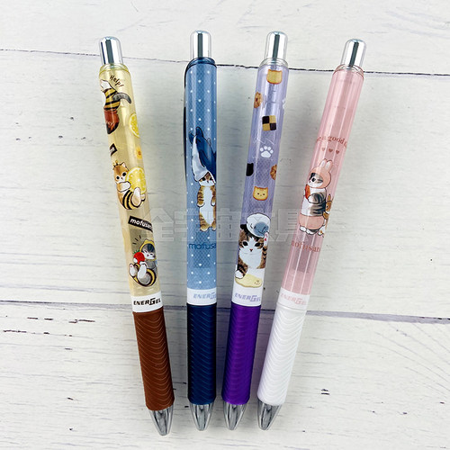【20%off】日本pentel派通联名鲨鱼猫mofusand限定黑色中性笔0.5
