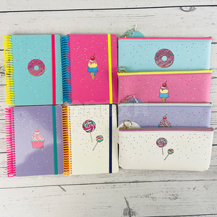 日本sunstar冰淇淋甜甜圈限定多巴胺配色线圈本笔袋 60%off