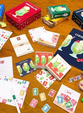 日本古川纸工loft限定汽水第3弹合辑便签信集贴纸