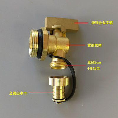 多功能全铜地暖分水器一寸放水阀门排水排气排污阀大流量暖气片