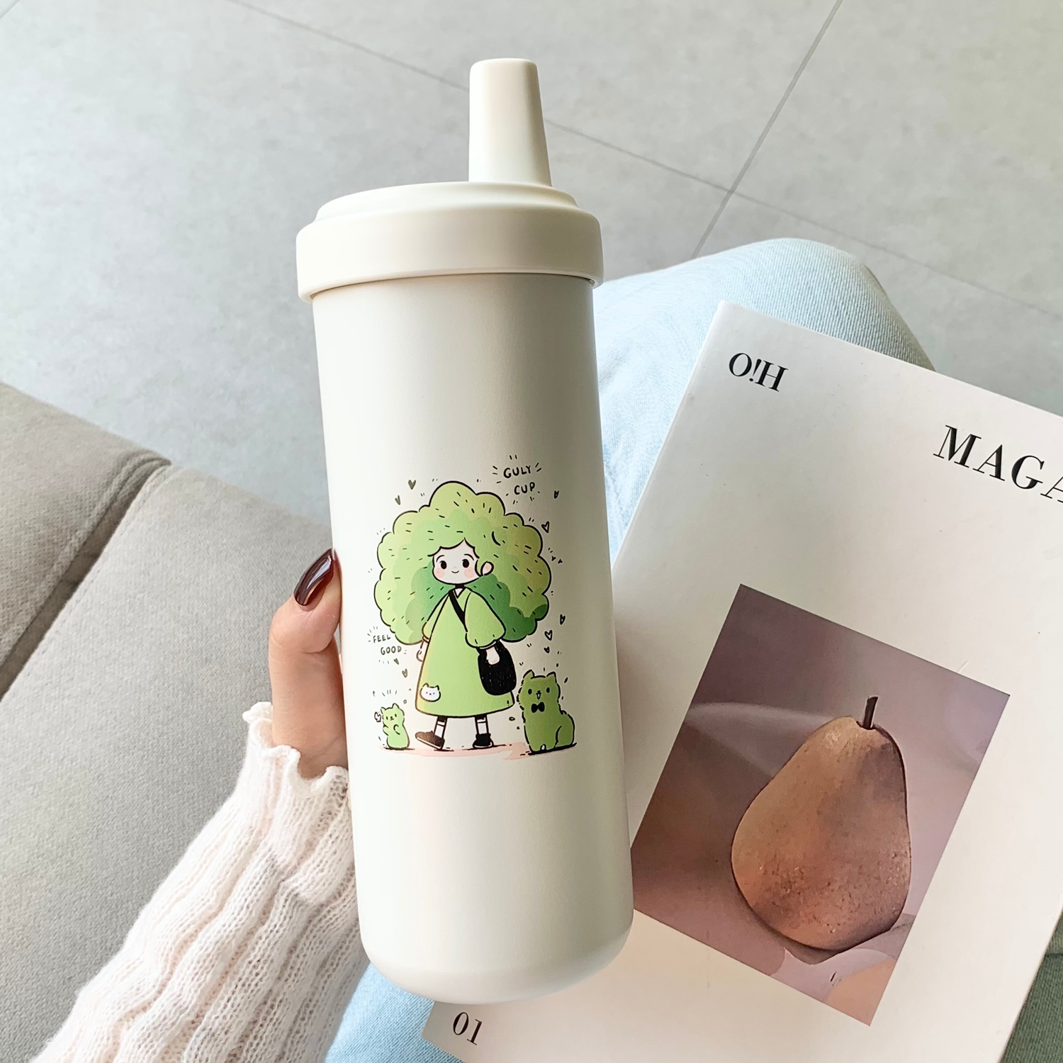 产妇躺着喝水成人流食卧床用杯子