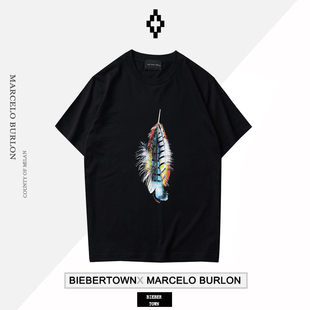 潮牌正品Marcelo Burlon马塞洛布隆MB翅膀短袖T恤男女同款半袖t夏