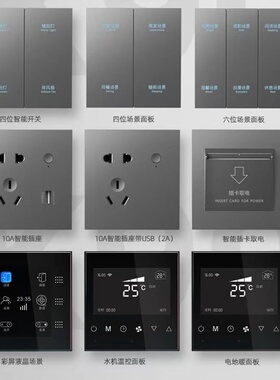 刻字个性化tuya涂鸦saas酒店开关zigbee灰色无线智能批发智能控制