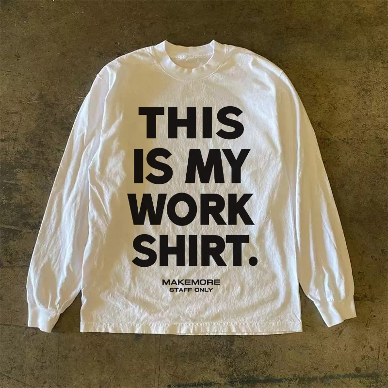 300克重磅！简约圆领宽松青少年长袖t恤BF新款休闲百搭设计感上衣