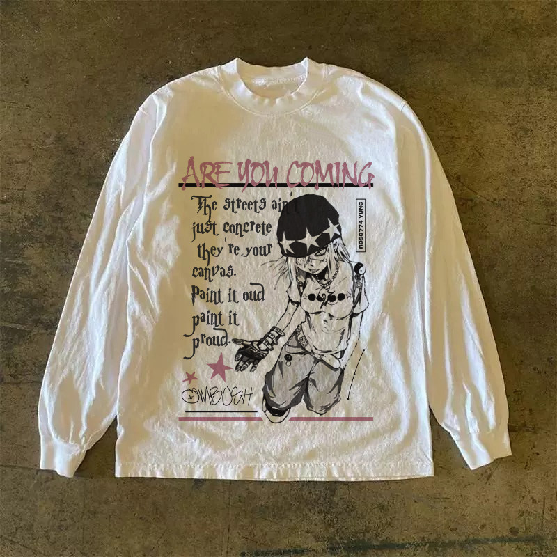 300克重磅！打底衫爆款小众宽松上衣oversize圆领T恤情侣长袖慵懒