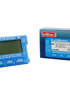 CellMeter 8 AOK 8S电显 舵机测试窄频舵机测试器 电池放电器航模