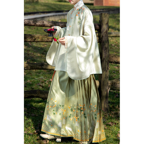 裳宫语鼠鼠探珠明制汉服立领琵琶袖仿妆花马面裙*售完不补