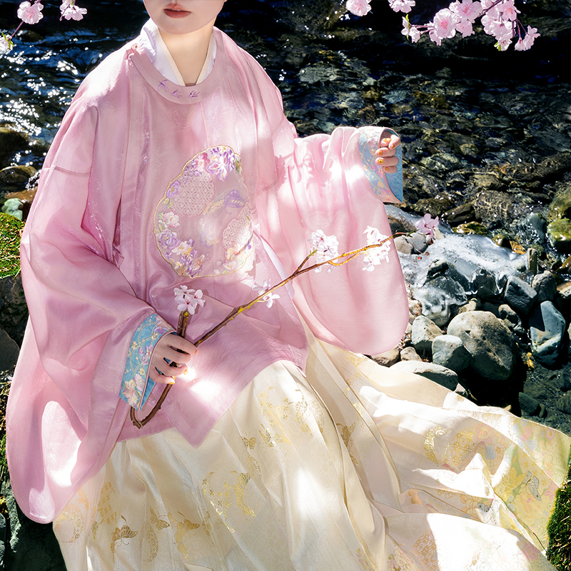 裳宫语【繁花隐】明制汉服圆领大襟衫马面裙2025春上新*售完不补