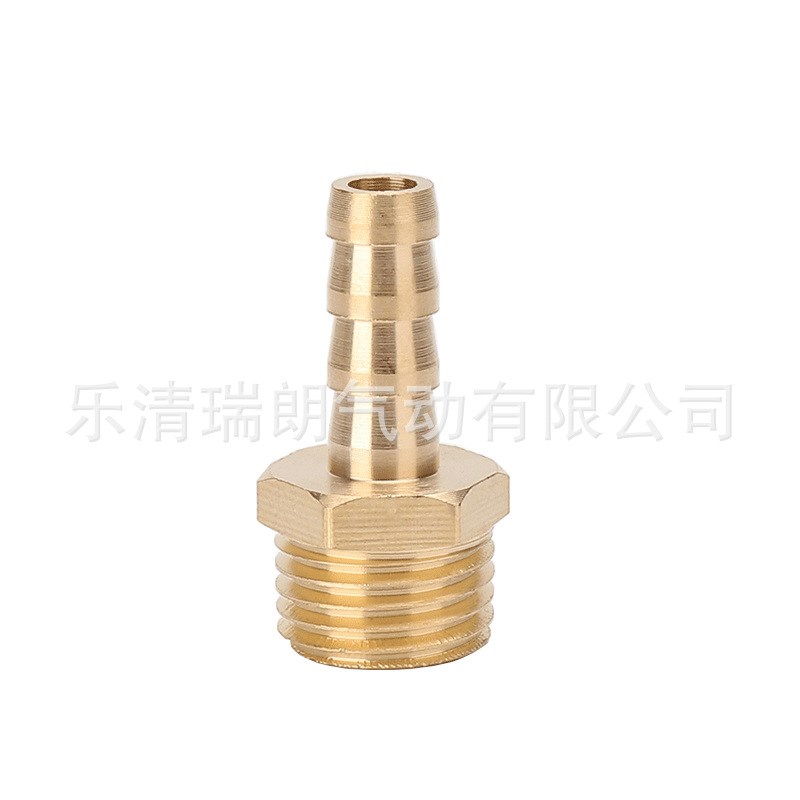 黄铜宝塔外丝接f头PC8-02 10-03 12-04 14-06-寸纯铜加厚宝塔接头