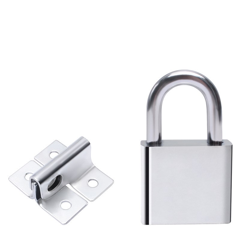 加厚冷轧钢锁搭扣木门锁扣卧室通用型插L销卫生间门栓推拉门挂锁