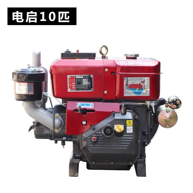 中国常州单杠船用农用水冷柴油机 4匹5匹6匹8O匹10马力手摇电启动