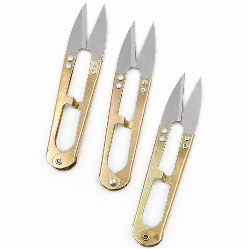 剪刀u型十字绣剪刀小剪刀不锈钢D锋利防锈剪刀居家纱剪线头剪刀