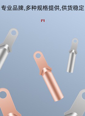 小头铜鼻子窄头接线端子DT35/50/70/95/120/150/185/240平方