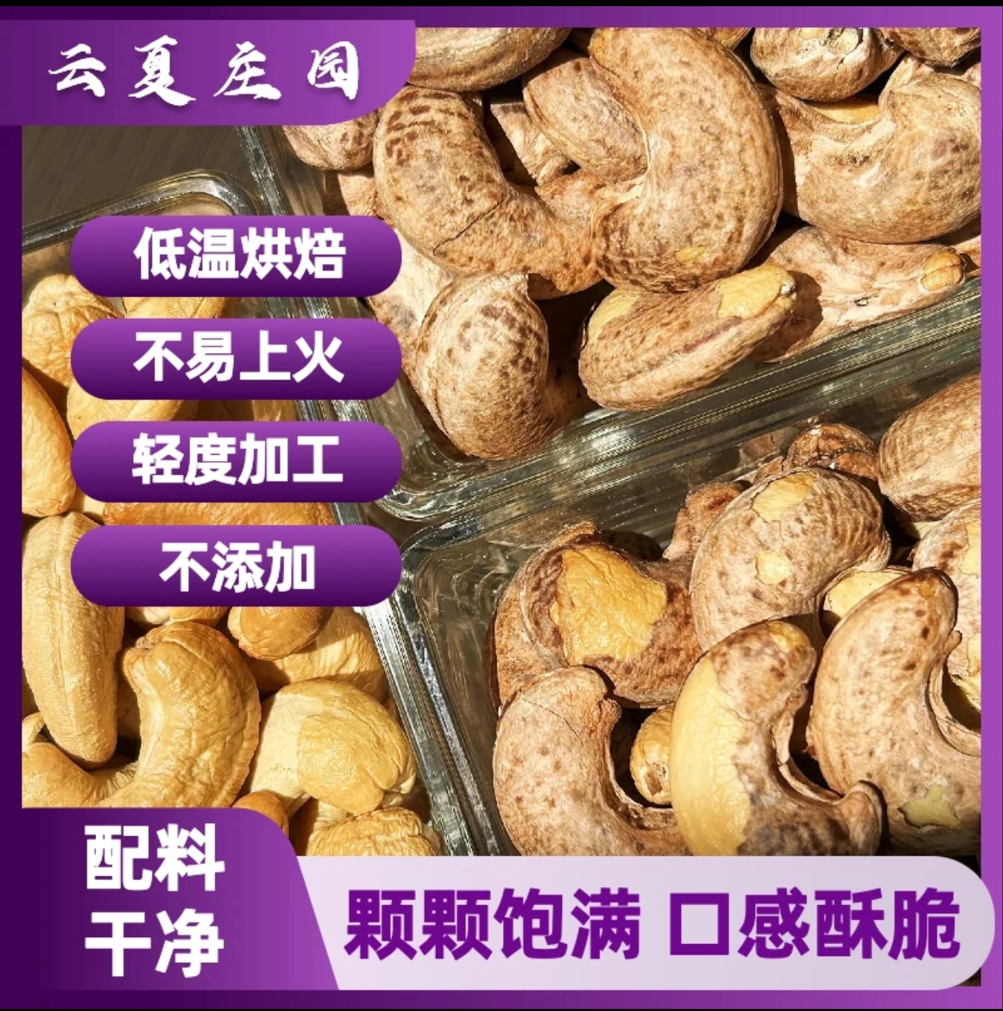 云夏庄园A170新鲜越南紫皮腰果