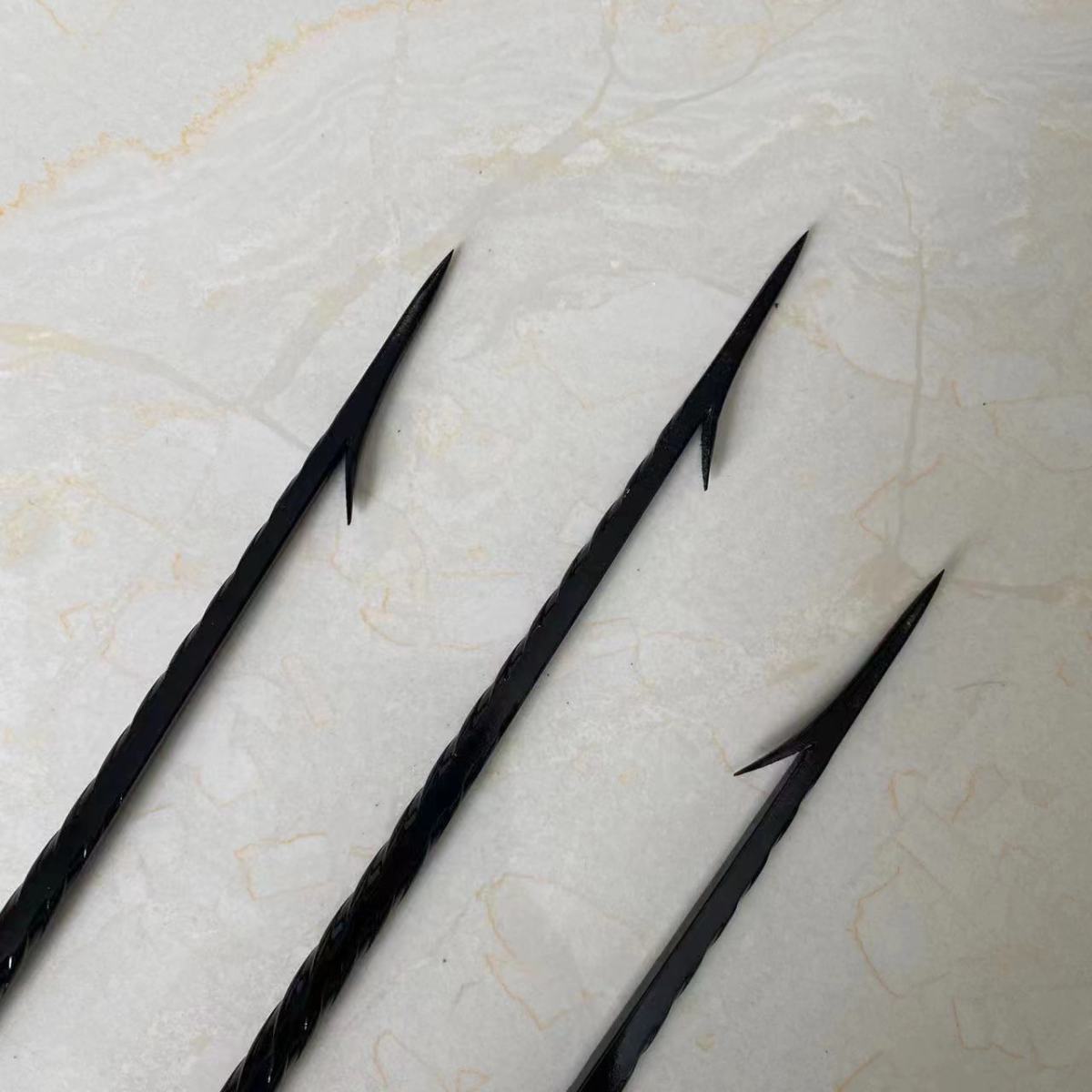 桩芯钢鱼叉倒刺钢叉伸缩纯手工加厚加粗超硬渔叉多功能叉头新款