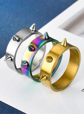 Gothic Stainless Steel Ring Punk Style Men's and Women's Tho