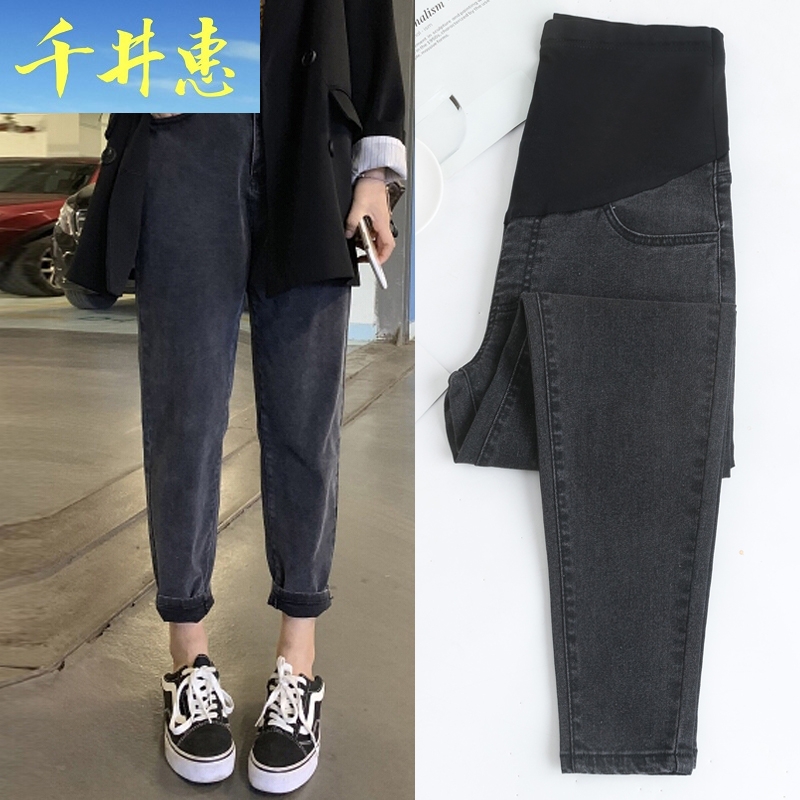 孕妇裤子秋冬外穿长裤洋气潮妈时尚牛仔裤冬季加厚加绒打底裤冬装