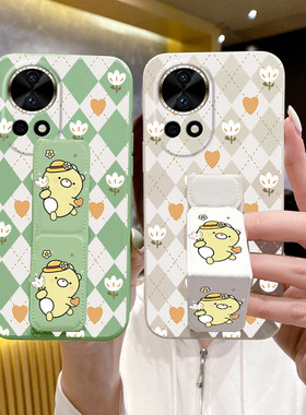 适用于华为Nova15Ultra手机壳14/13Pro/12Pro文字11防摔11SE小萌熊nova10桌面10Pro/9/8支撑架折叠腕带硅胶壳