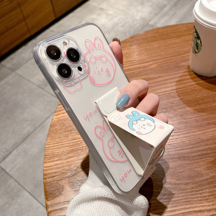 OPPOReno13Pro手机壳透明软壳Reno12/11桌面横竖支撑架Reno10Pro+磁吸腕带套Reno9Pro防摔8/7/6/5/4/可爱小兔