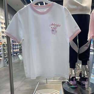 安踏儿童2026夏季女童装中大童小鹿斑比联名针织短袖T恤362628107