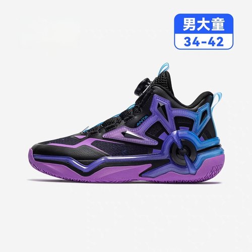 安踏儿童2025年冬季新款男大童旋钮犟弹高帮运动篮球鞋312541108