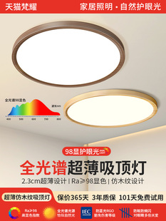 卧室灯超薄极简主义中世纪胡桃图案房间阳台日本侘寂风格 走廊书房