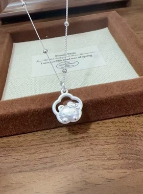 足银999精品星星猫银项链时尚百搭高级送女友闺蜜礼物