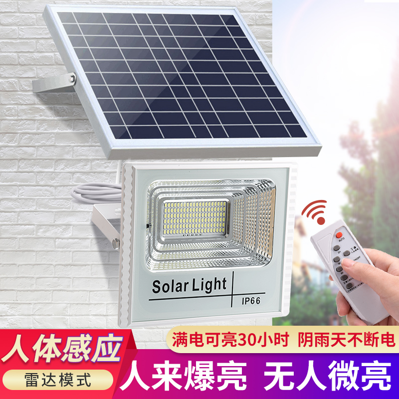 2025新款太阳能户外庭院灯家用防水超亮农村院子大门人体感应路灯