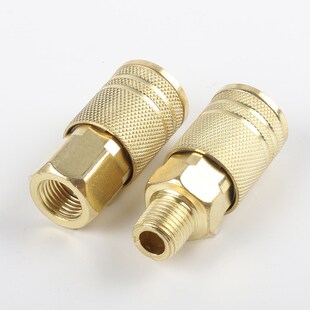 出气接头 4NPT带锥度螺纹欧式 美式 快速接头内外丝牙1