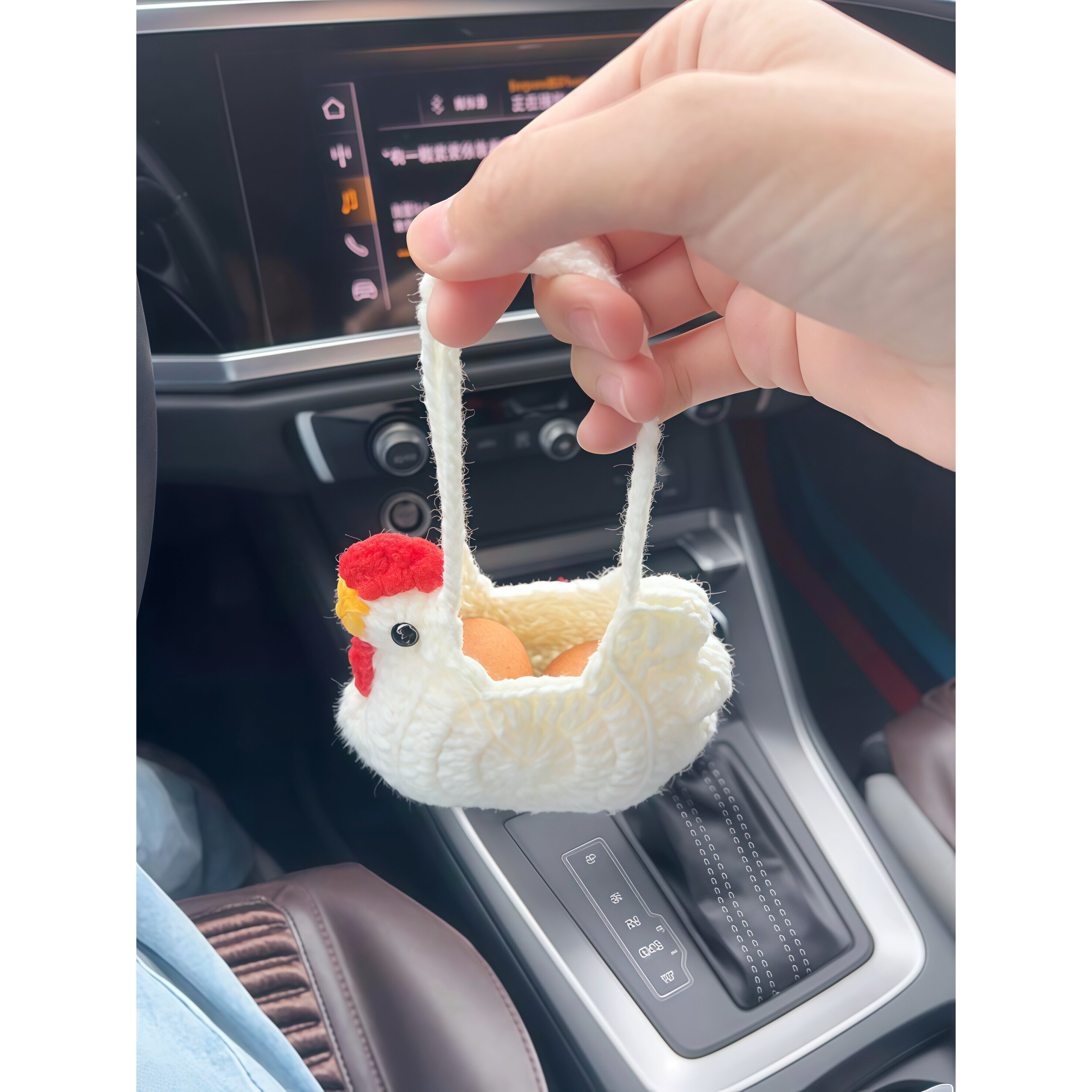 装鸡蛋包diy手工钩针软萌小鸡兜收纳耳机包可爱迷你编织创意礼品