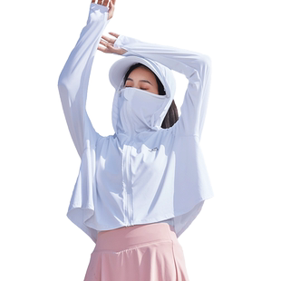 UPF50+防晒衣女夏季紫外线骑车2025新款薄透气防晒服190g锦纶冰丝