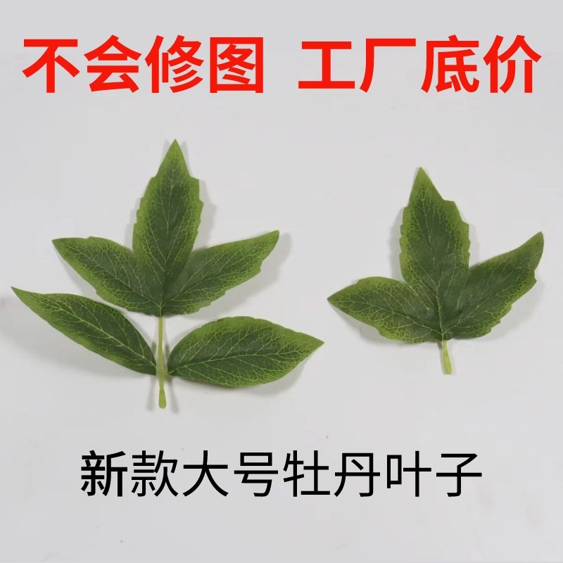 仿真叶子新款牡丹花叶玫瑰花托