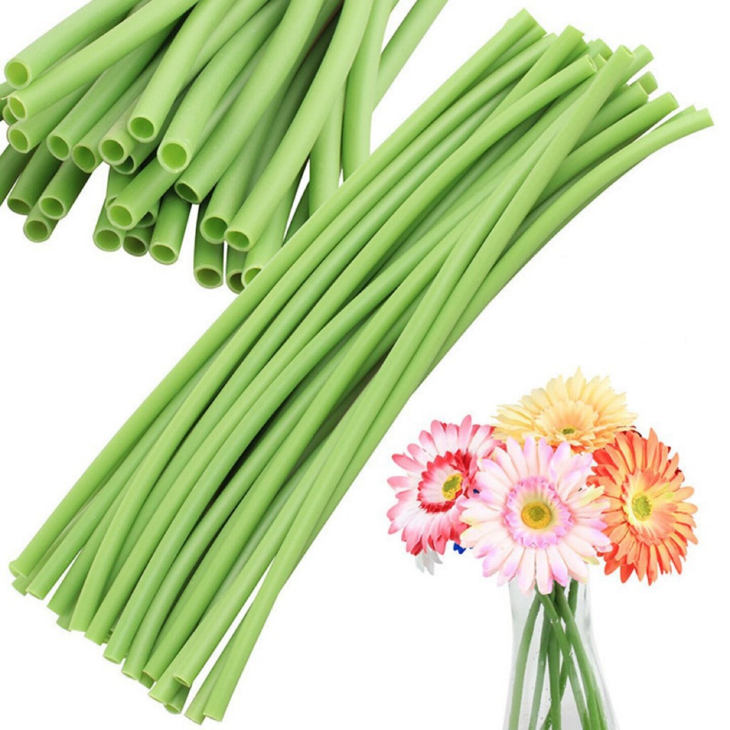 仿真花配件塑料花茎口径6mm30cm