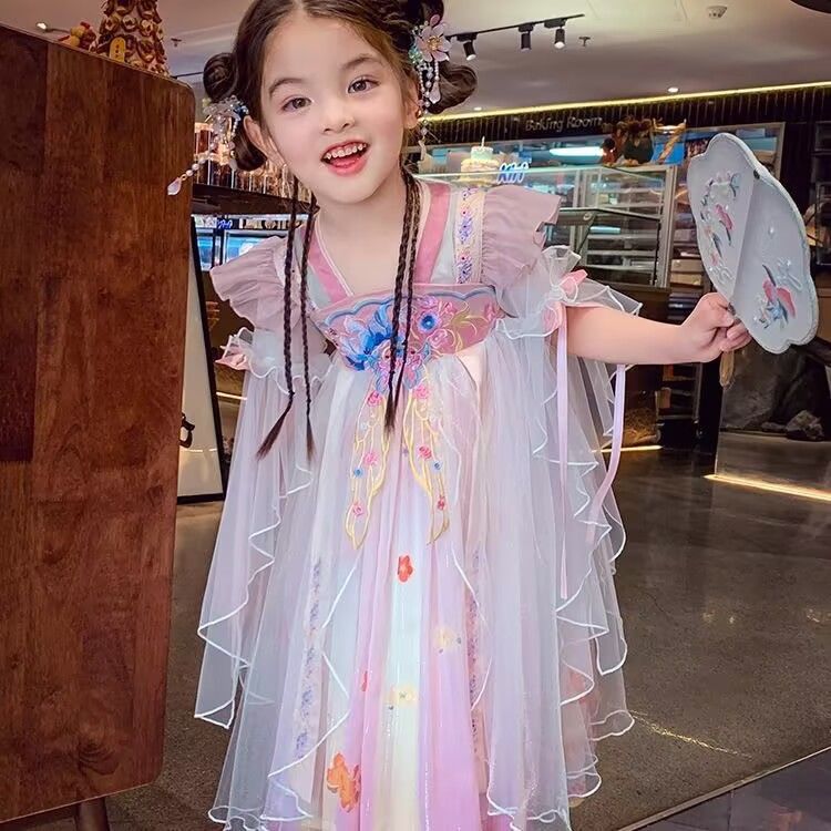 女童汉服公主连衣裙古风