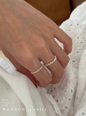 戒指豌豆饰物925纯银小爱心