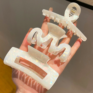 人鱼姬醋酸发夹女夏季 后脑勺盘发鲨鱼夹韩国气质蝴蝶抓夹头饰 新款