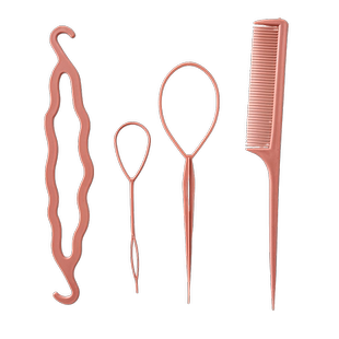 儿童编发工具拉发针盘发造型神器女童扎丸子头懒人掏发器穿发辫子