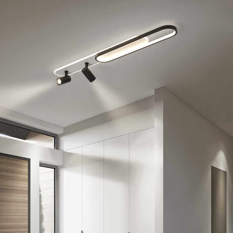 走道灯现代简约客厅吸顶射灯衣帽间走廊一字长条Led阳台吸顶灯