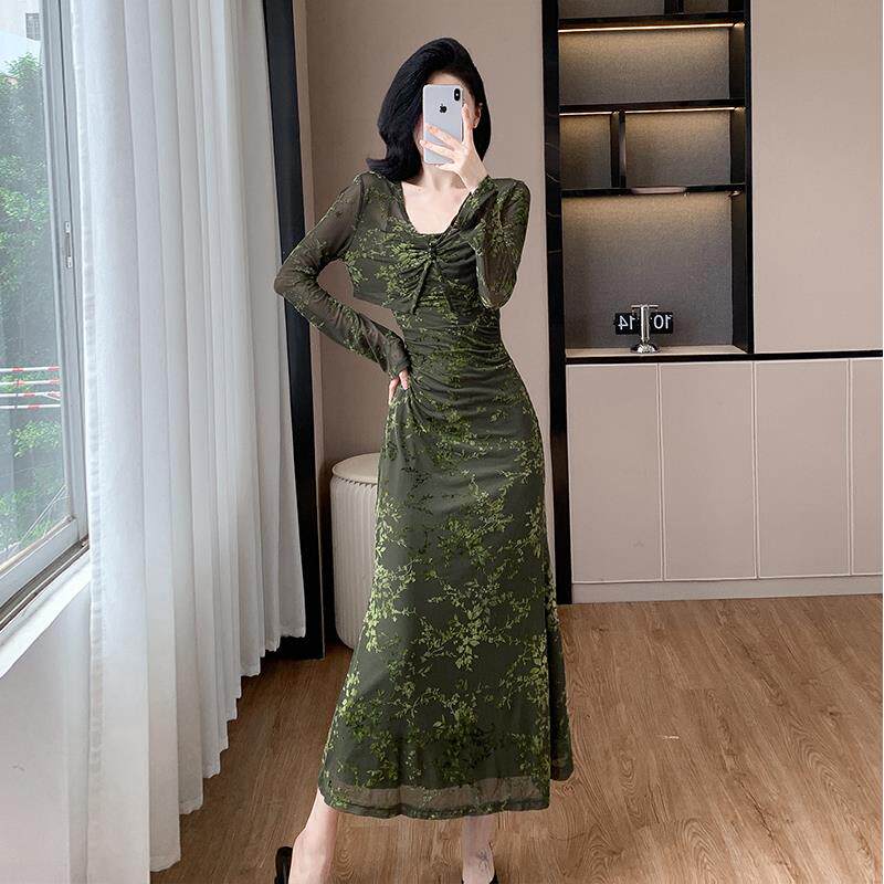 RIERA植绒外衫吊带连衣裙时尚套装长裙女秋冬高级感辣妹长袖裙子