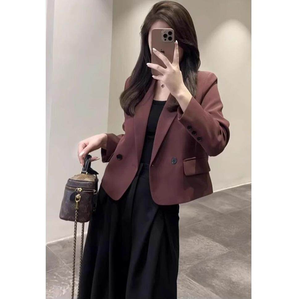 JOYIASS早秋小西装穿搭一整套女高级感时尚炸街西服小外套阔腿裤