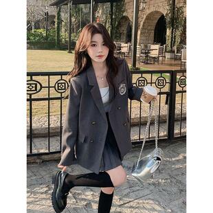 JOYIASS学院风西装jk制服套装女初秋2025新款小个子韩系chic百褶