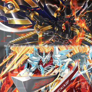 DTCG双人卡垫DIY数码宝贝卡牌垫TCG橡胶桌垫对战桌游垫子定制