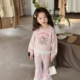儿童裤 女童套装 子潮 韩国童装 可爱卫衣洋气甜美拼接款 秋装 2025秋季