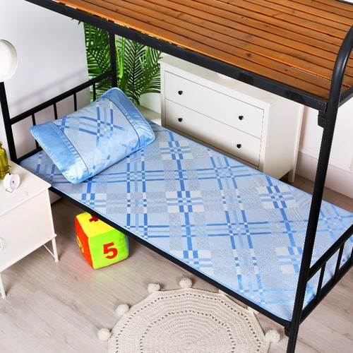 大学生单人床上下铺折叠卡通凉席