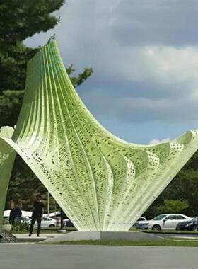 不锈钢雕塑厂家公园广场小区售楼部镜面异形镂空发光不锈钢雕塑