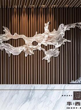 天花板顶部悬挂件装饰创意透明树脂浪花空中吊饰艺术雕塑抽象挂饰